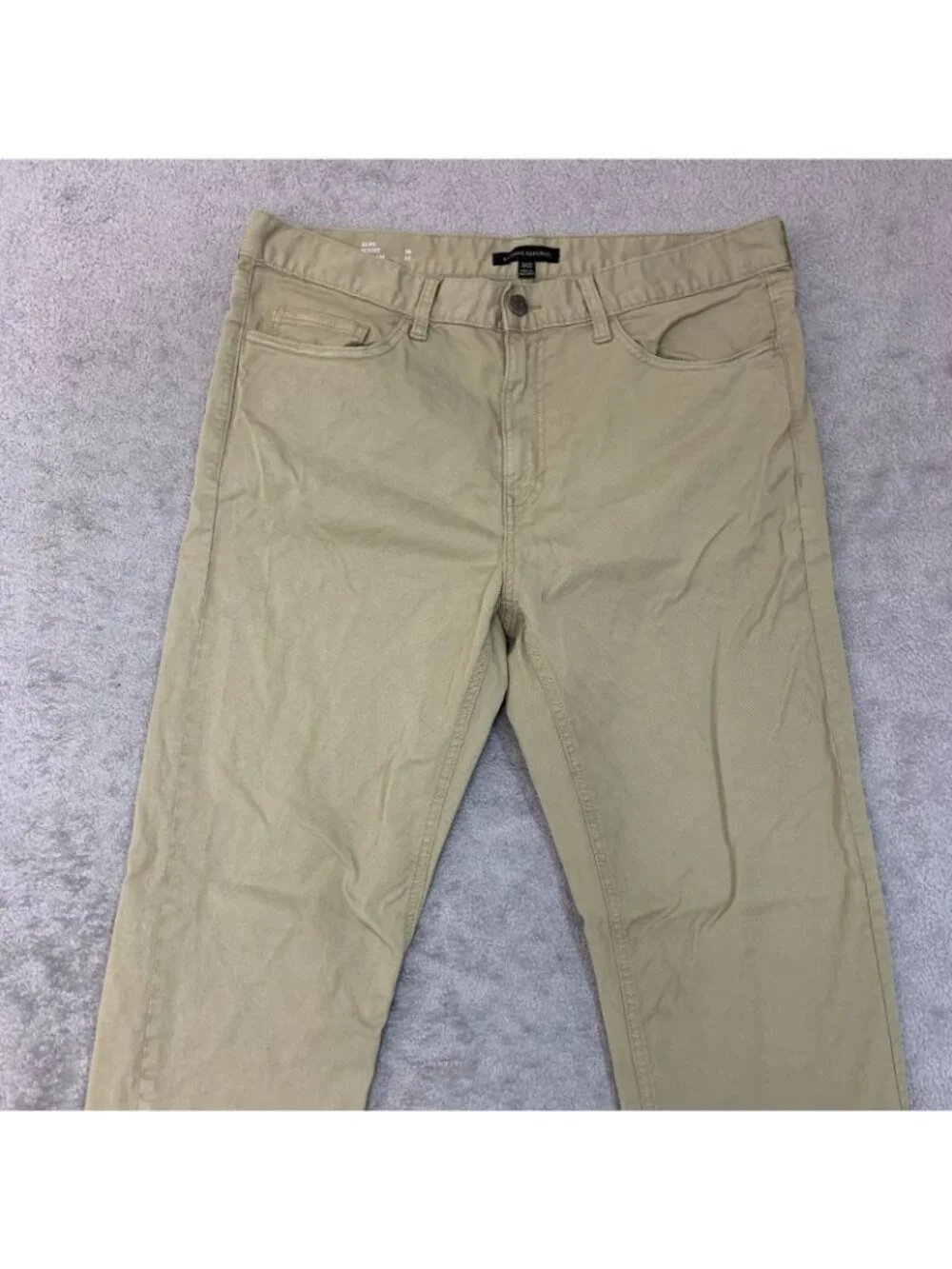 Banana Republic Men's 36x32 Beige Slim Fit Chino Pants 5-Pocket Stretch Cotton